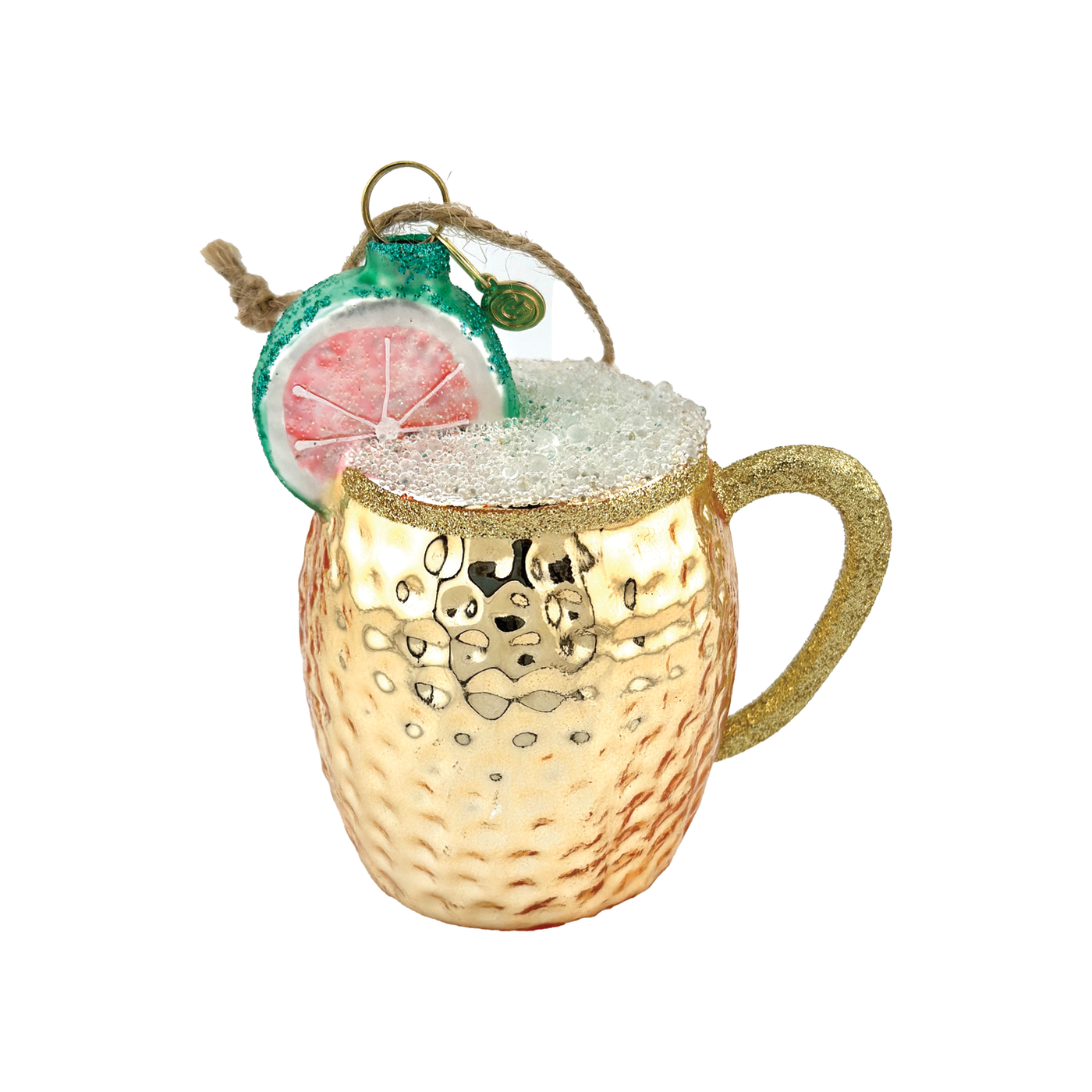 Moscow Mule Ornament - Teal & Gold