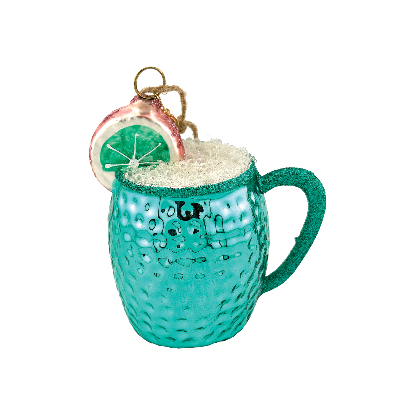 Moscow Mule Ornament - Pink & Teal