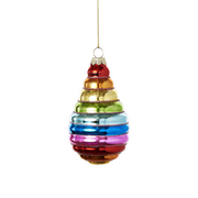 Rainbow Ornament - Teardrop Horizontal Stripes