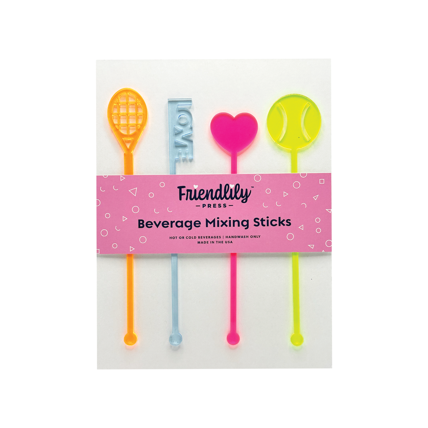 Tennis Fan Drink Stirrer Set