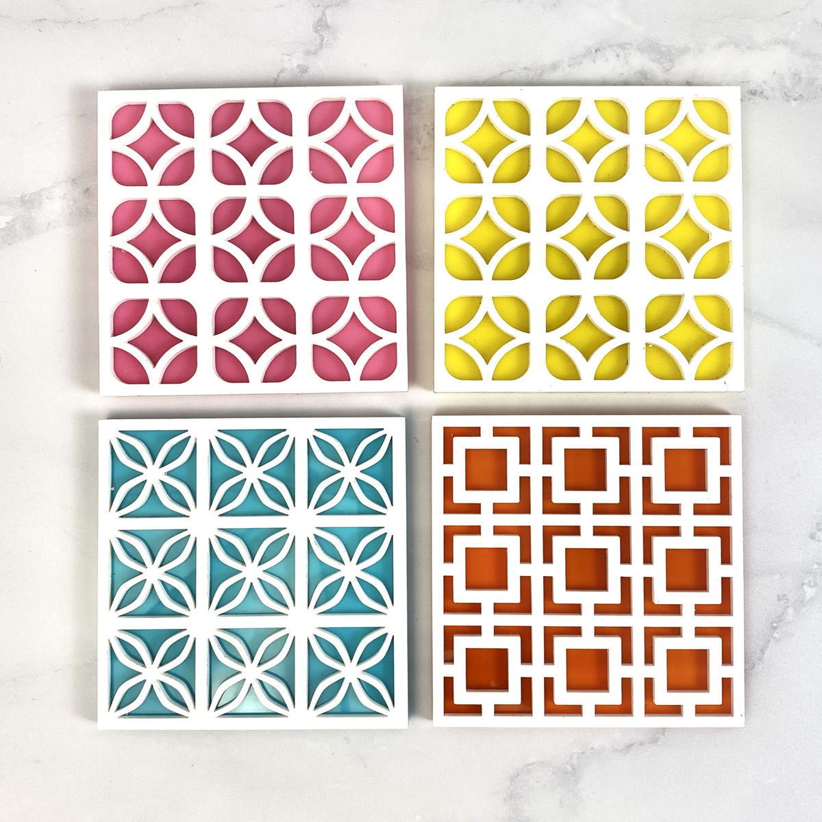 Palm Springs Breeze Block Coaster Set - Just Fabulous Palm Springs