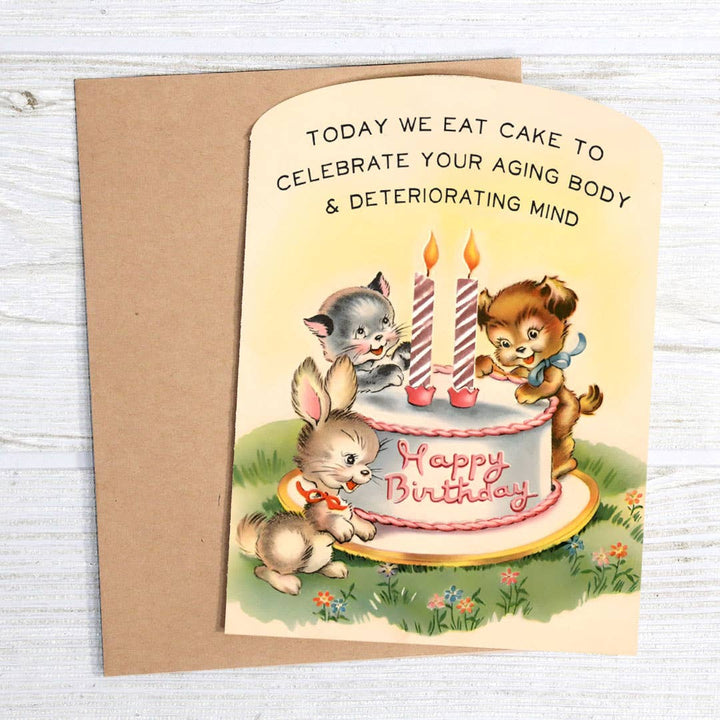 Today We Eat Cake Birthday Card - Just Fabulous Palm Springs
