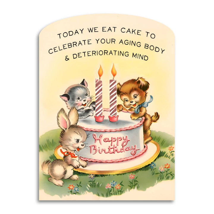 Today We Eat Cake Birthday Card - Just Fabulous Palm Springs