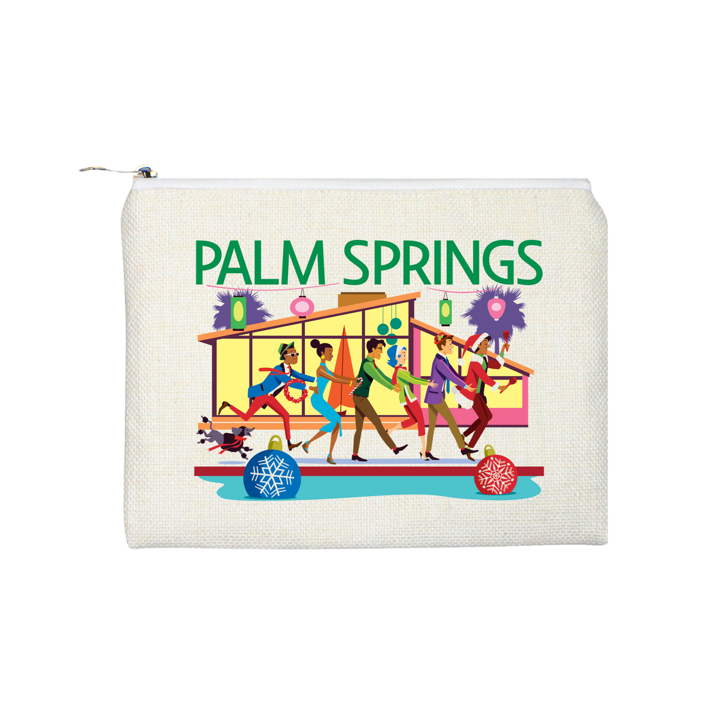 Palm Springs Holiday Conga Zipper Pouch