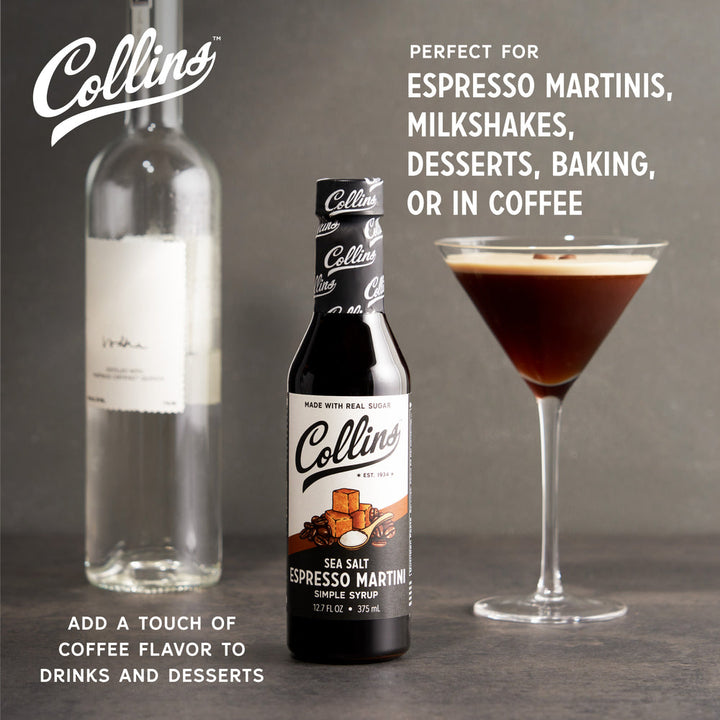Collins Sea Salt Espresso Martini Syrup - 12.7 Oz.