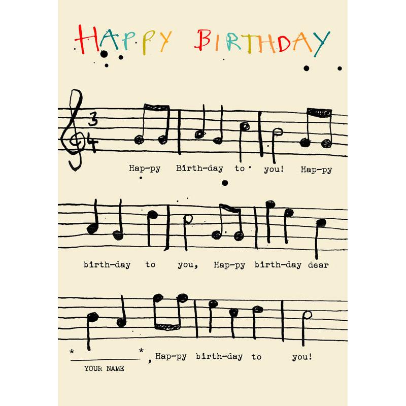 Happy Birthday Song Card