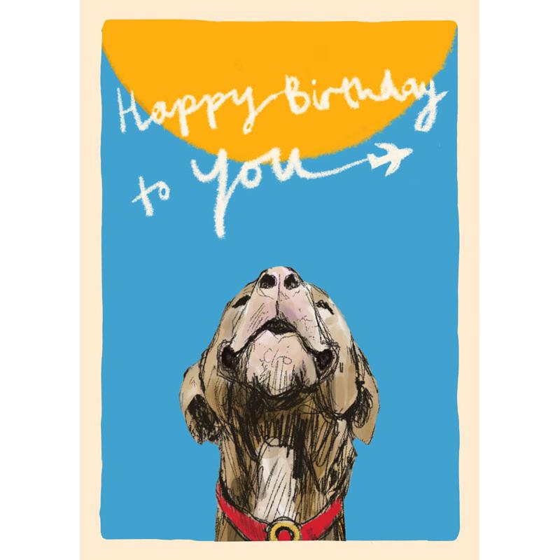 Howling Dog Birthday Card