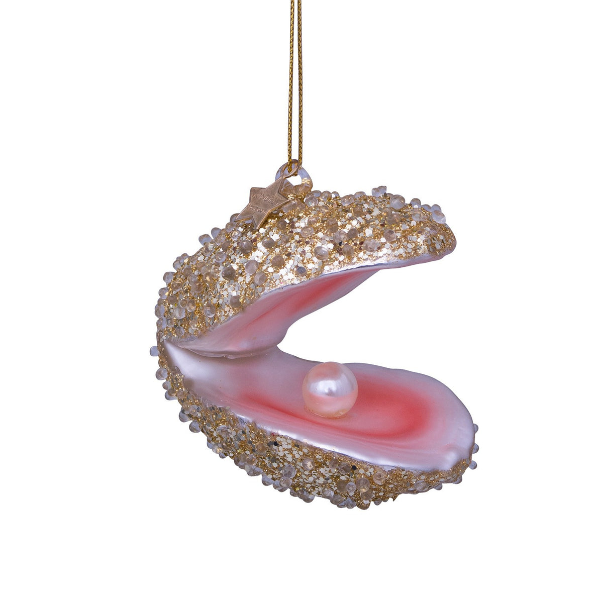 Champagne Glitter Oyster Ornament