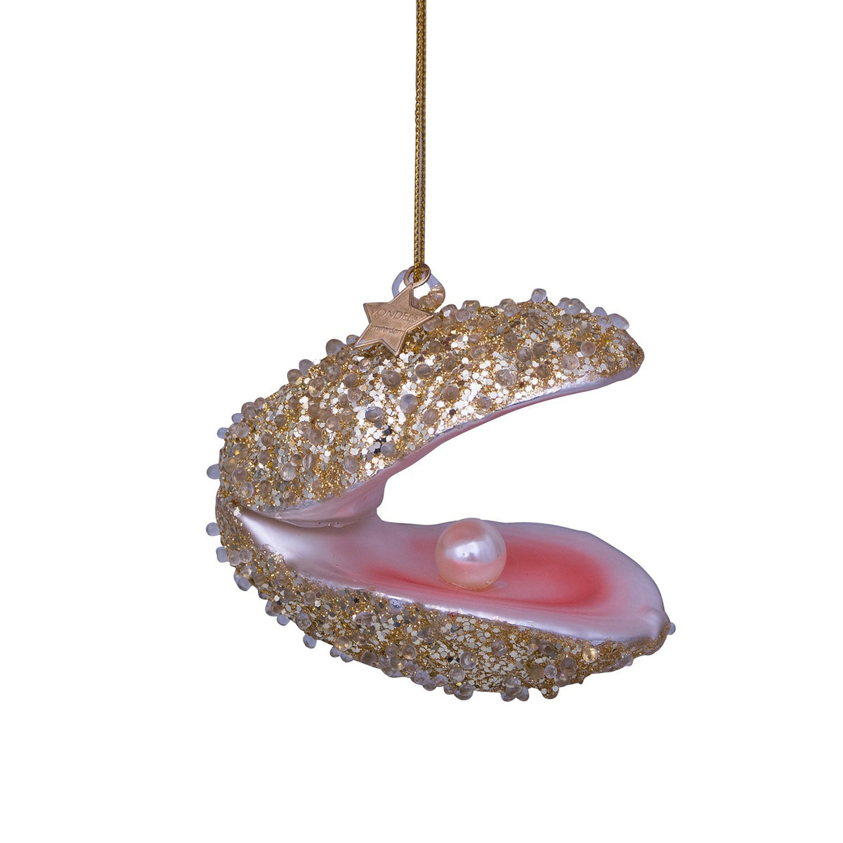 Champagne Glitter Oyster Ornament