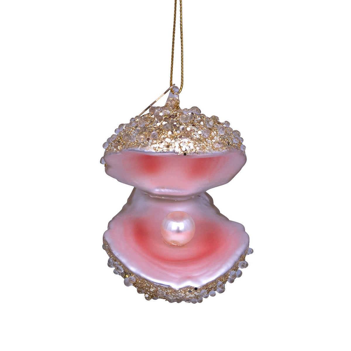 Champagne Glitter Oyster Ornament