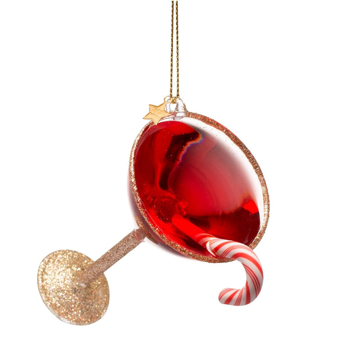 Red Christmas Cocktail Ornament