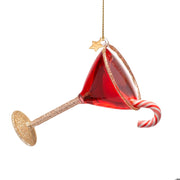 Red Christmas Cocktail Ornament