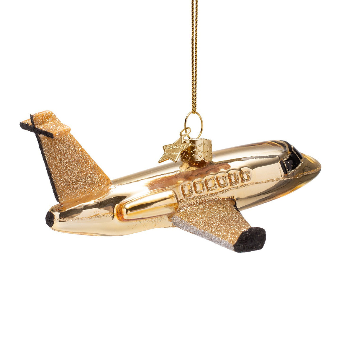 Gold Airplane Ornament