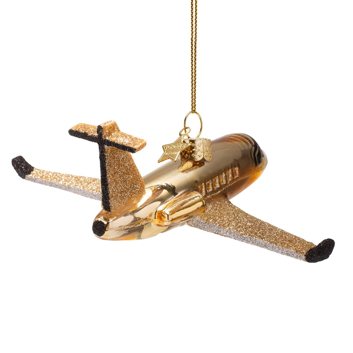 Gold Airplane Ornament