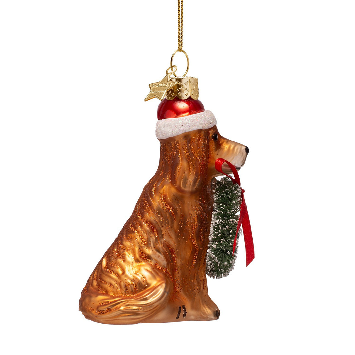 Hound With Wreath Ornament
