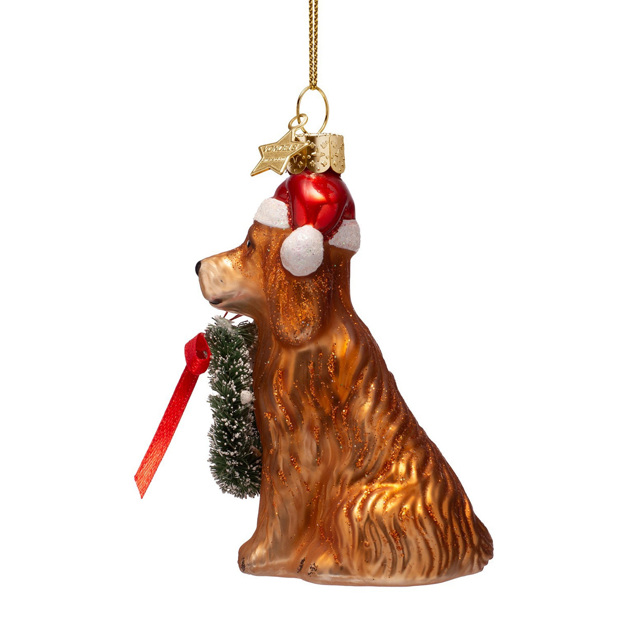 Hound With Wreath Ornament