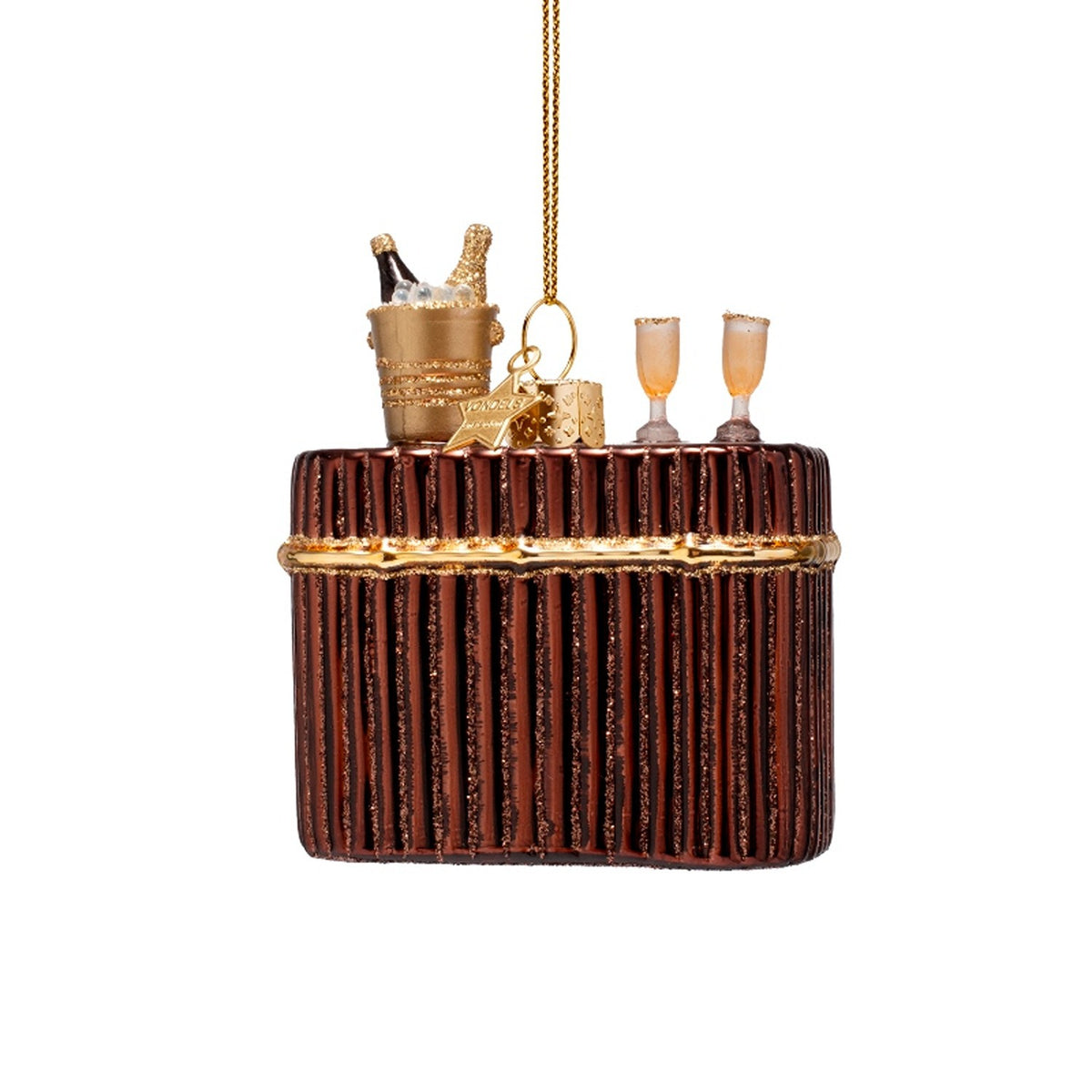 Brown Cocktail Bar Ornament