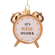 Wine O'Clock Glass Ornament