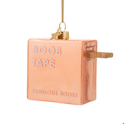Boob Tape Glass Ornament