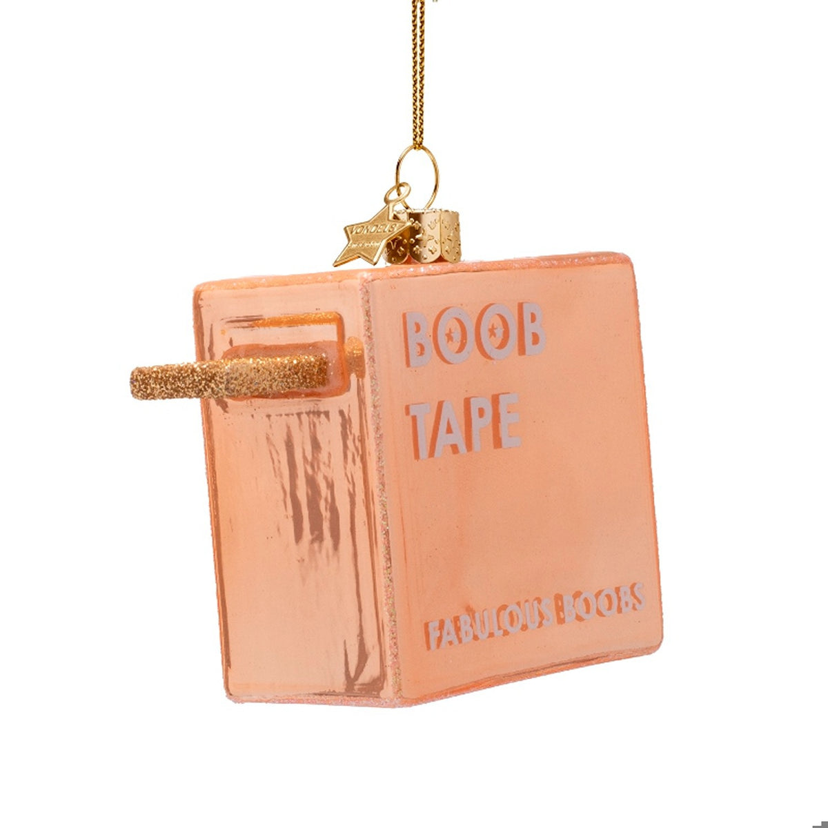 Boob Tape Glass Ornament