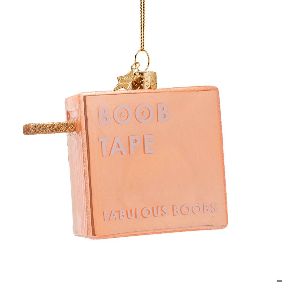 Boob Tape Glass Ornament