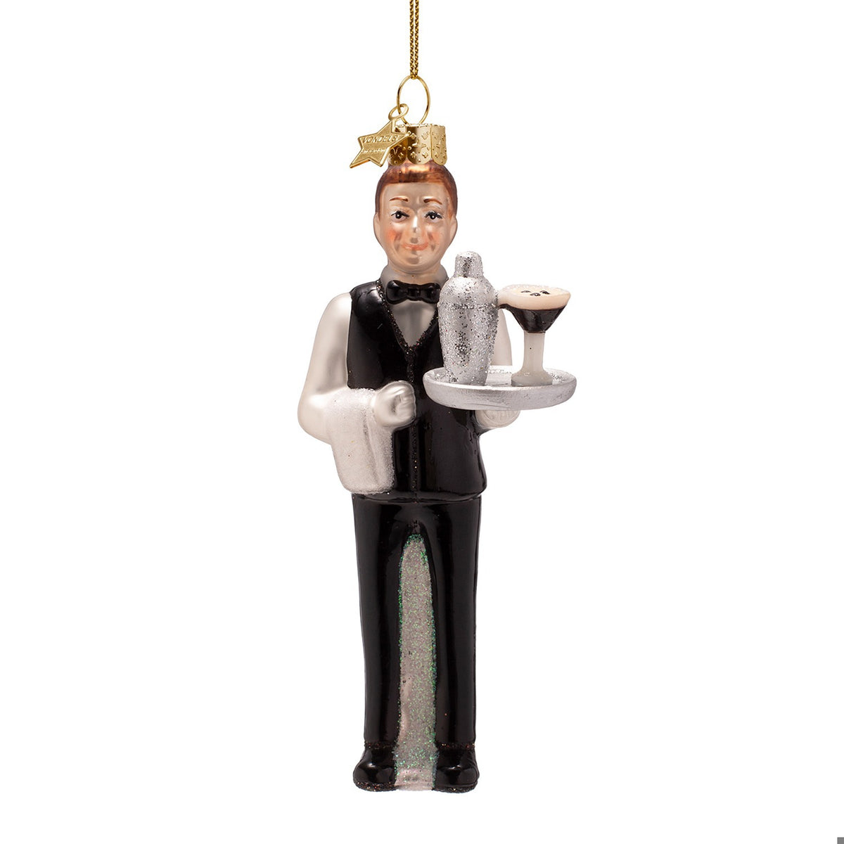 Waiter With Cocktail Ornament