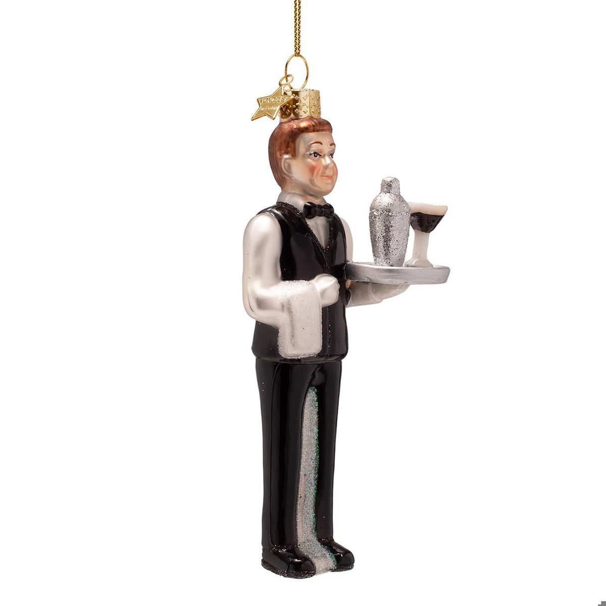 Waiter With Cocktail Ornament
