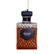 Whiskey Bottle Glass Ornament