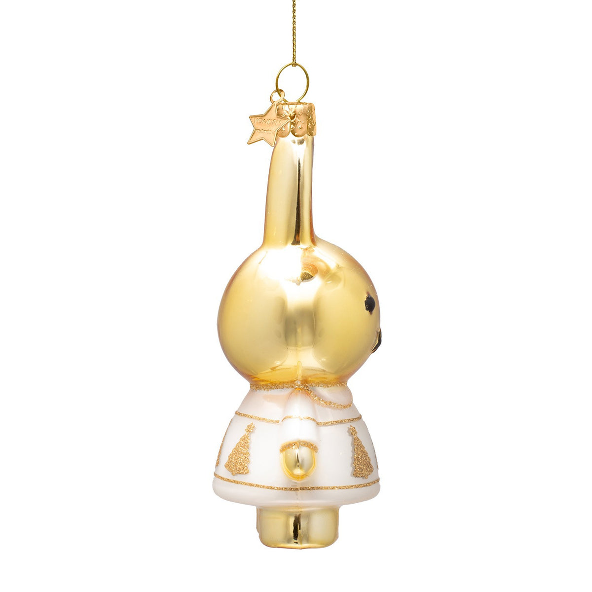 Miffy With Gold Christmas Tree Dress Ornament