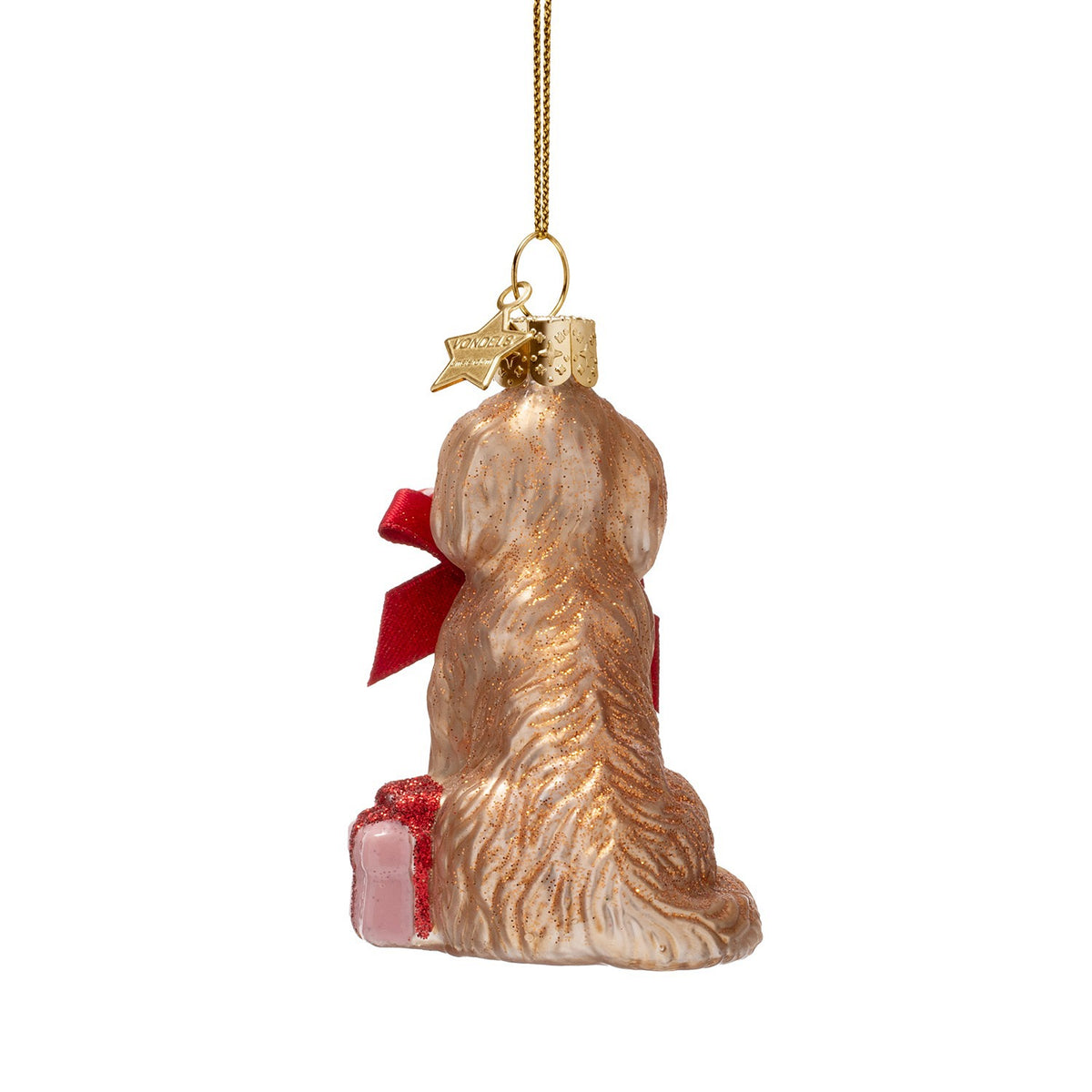 Cockapoo With Candy Cane Ornament