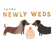 Newly Weds Dogs Wedding Card