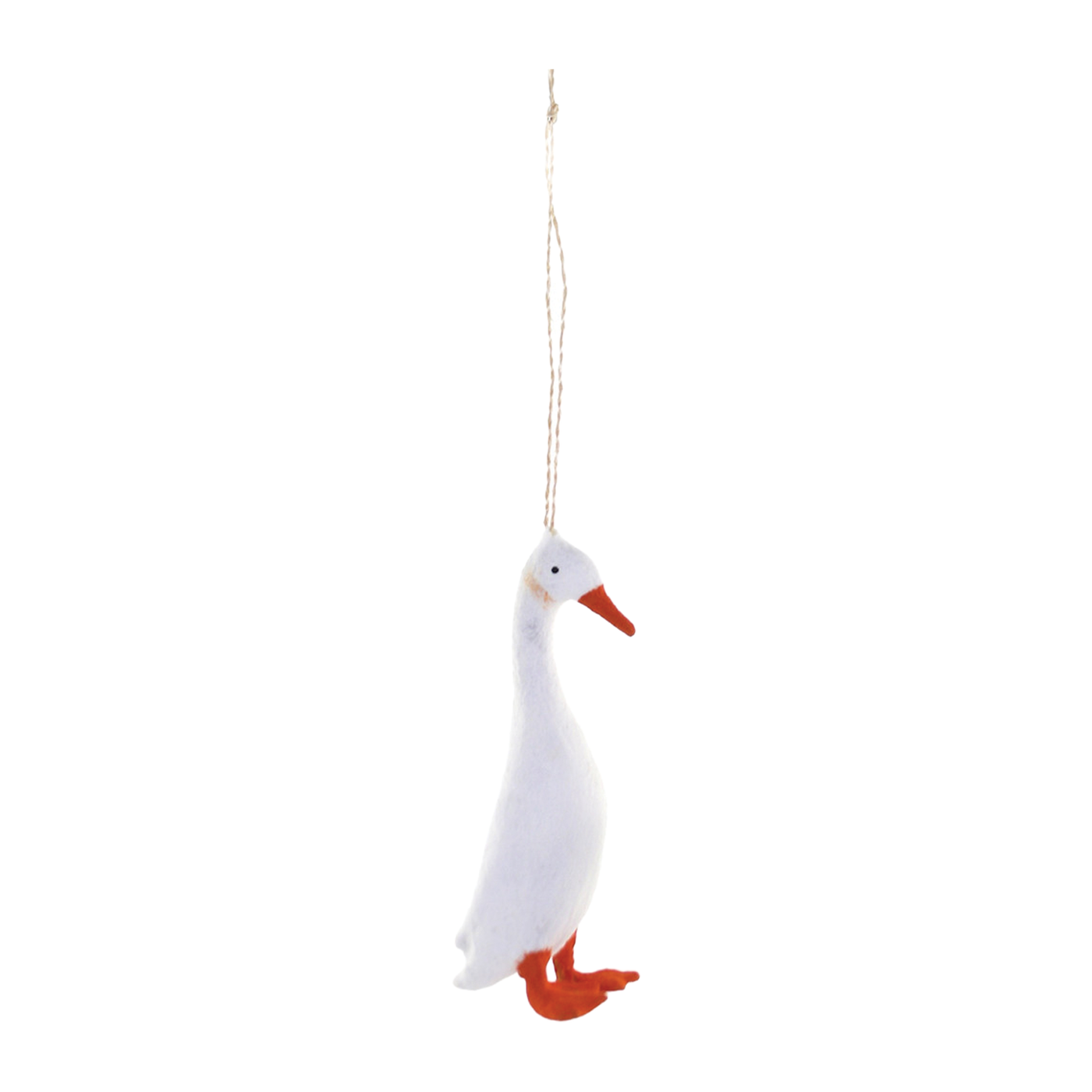 Cotton Runner Duck Ornament - White