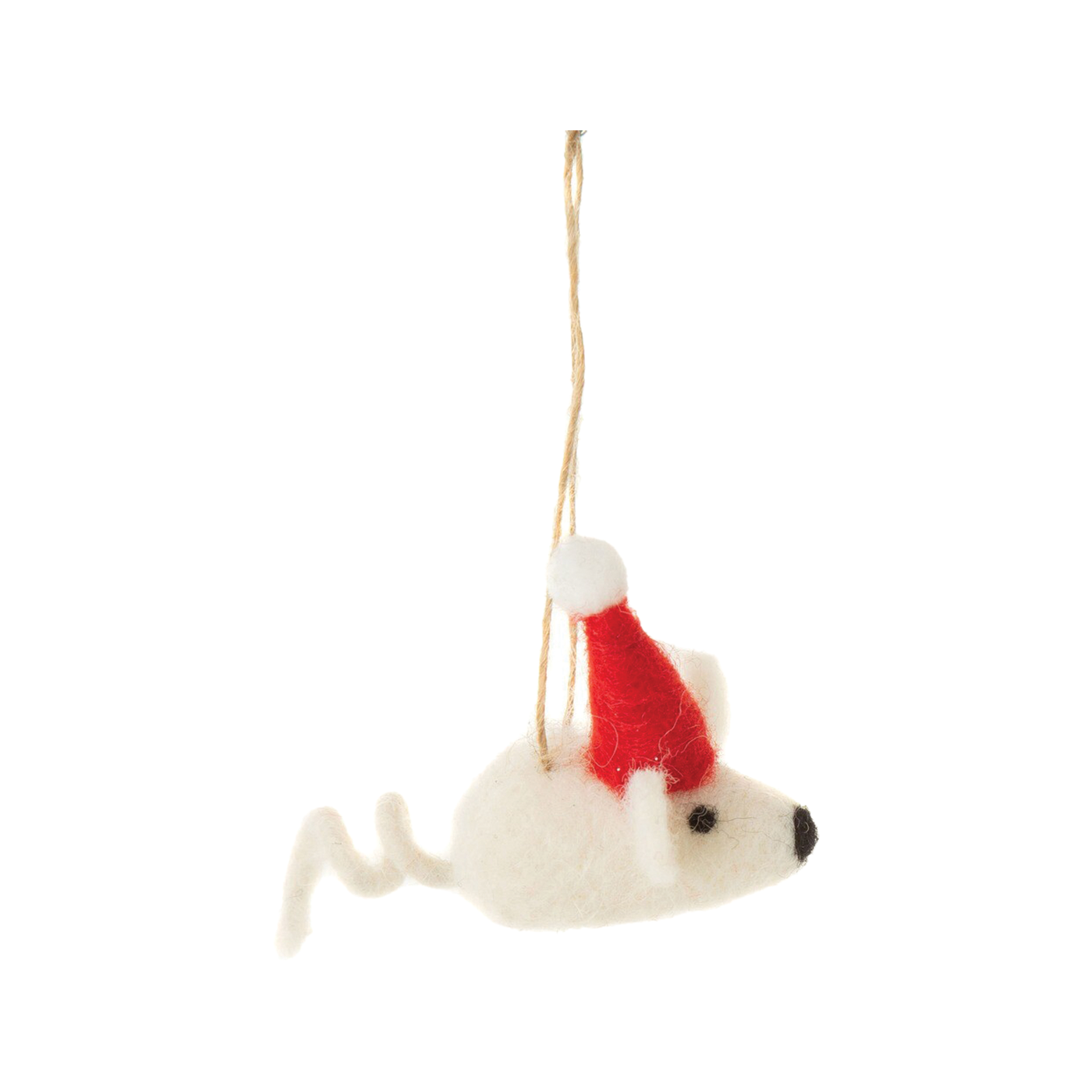 Felt Christmas Mouse Ornaments - White