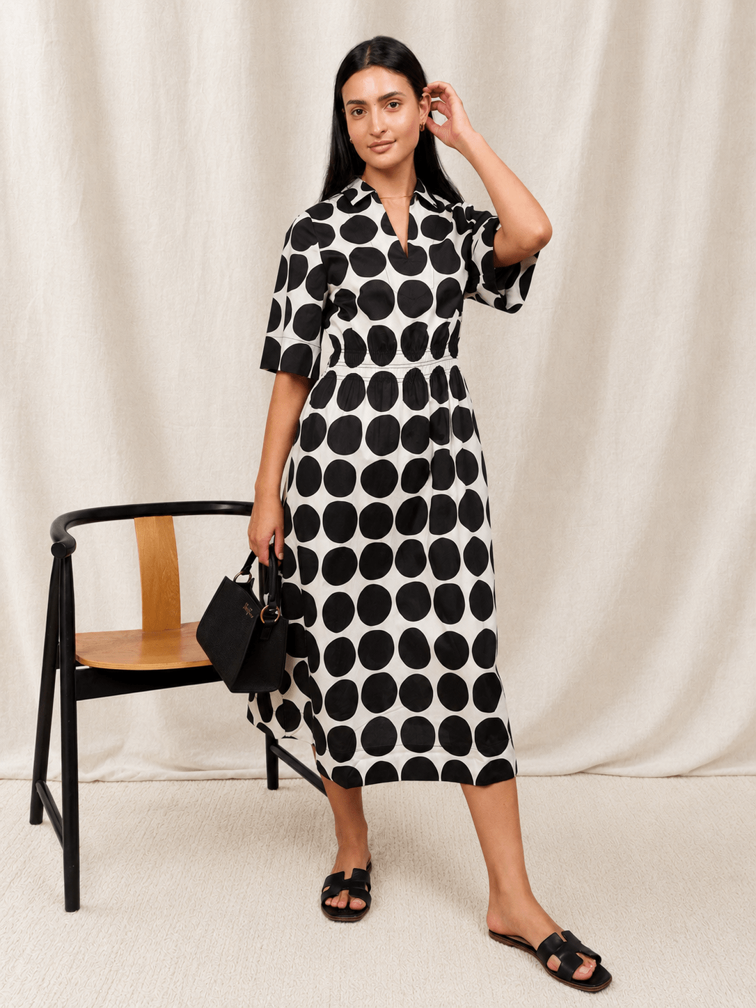 Willa Dress Black Dots