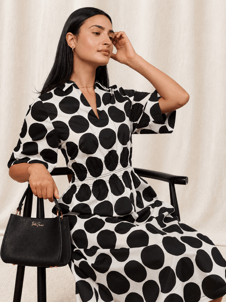 Willa Dress Black Dots