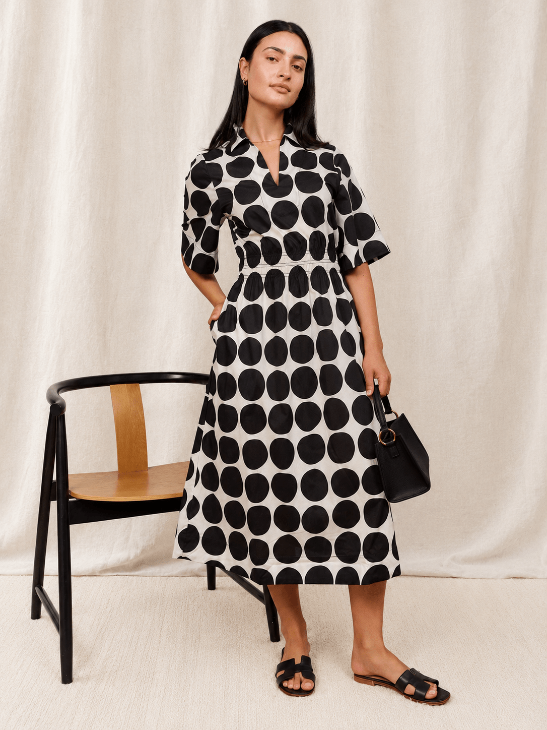 Willa Dress Black Dots