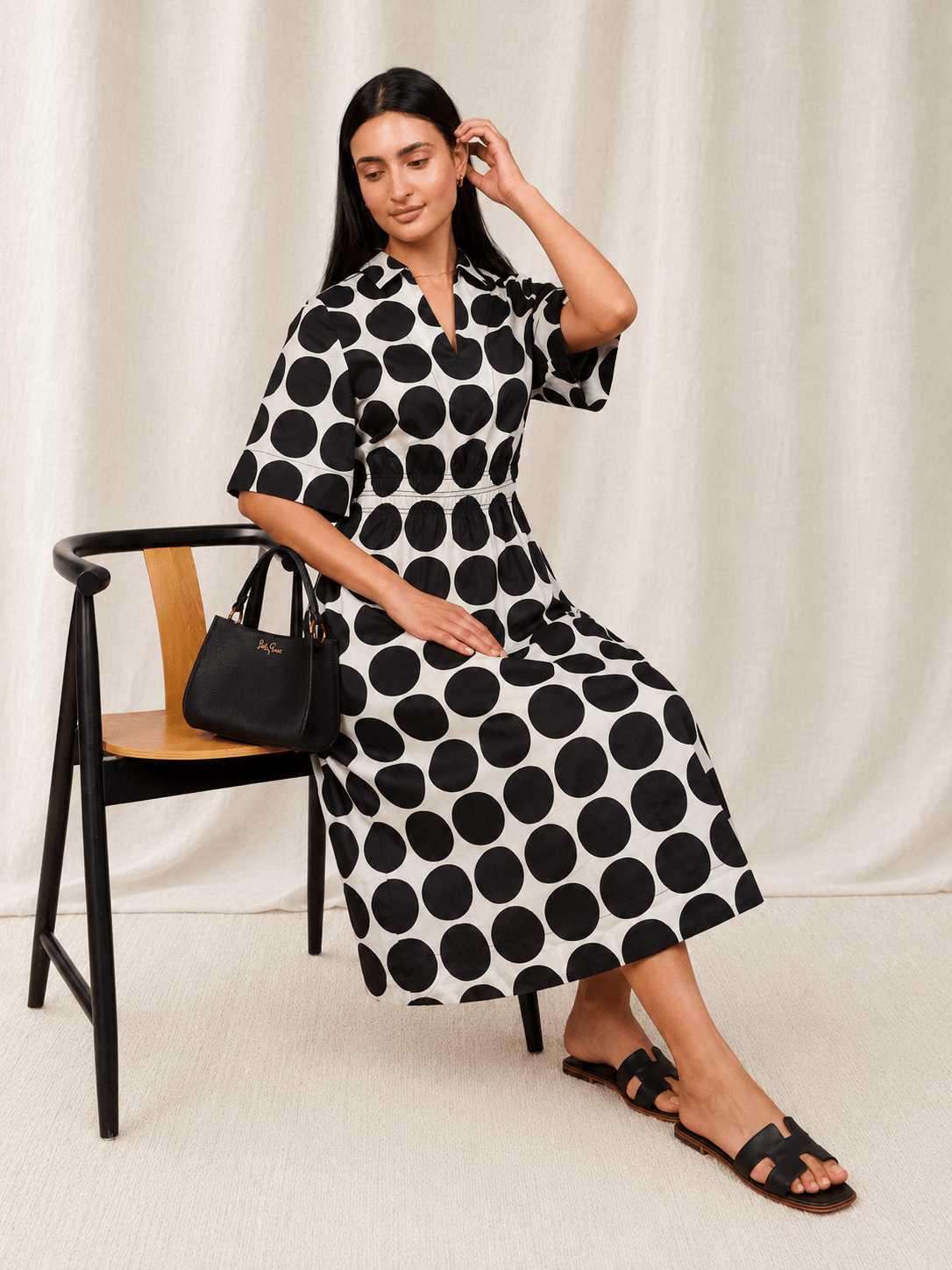 Willa Dress Black Dots