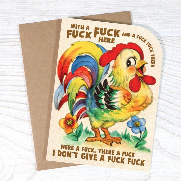With A Fuck Fuck Here Greeting Card - Just Fabulous Palm Springs