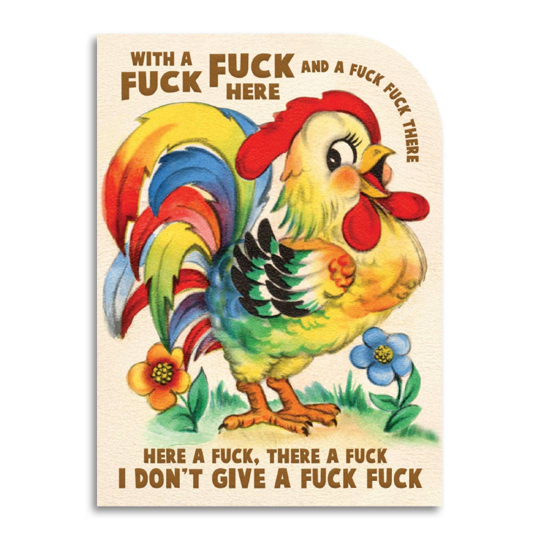 With A Fuck Fuck Here Greeting Card - Just Fabulous Palm Springs