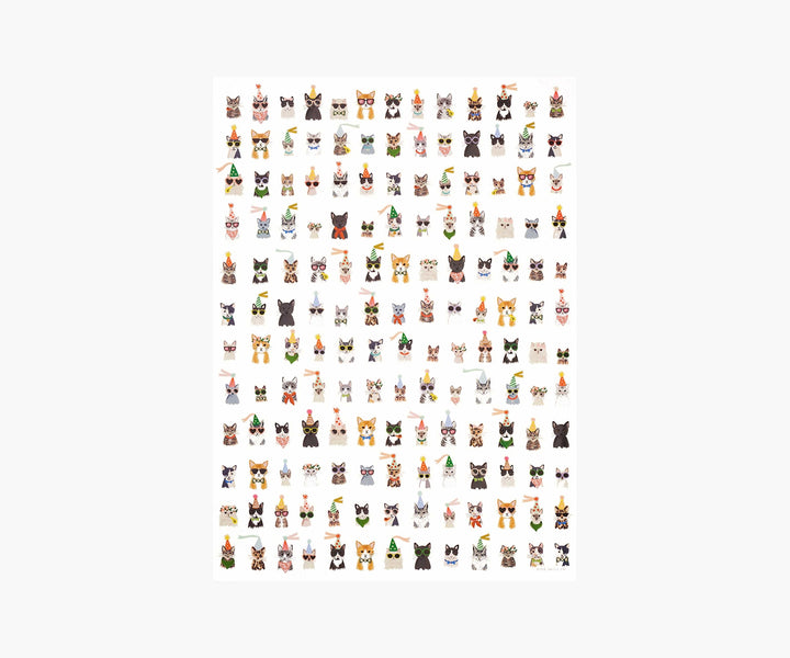 Cool Cats Wrapping Paper Sheets - Roll Of 3