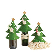 Handmade Wool Felt Christmas Tree Bottle Cover