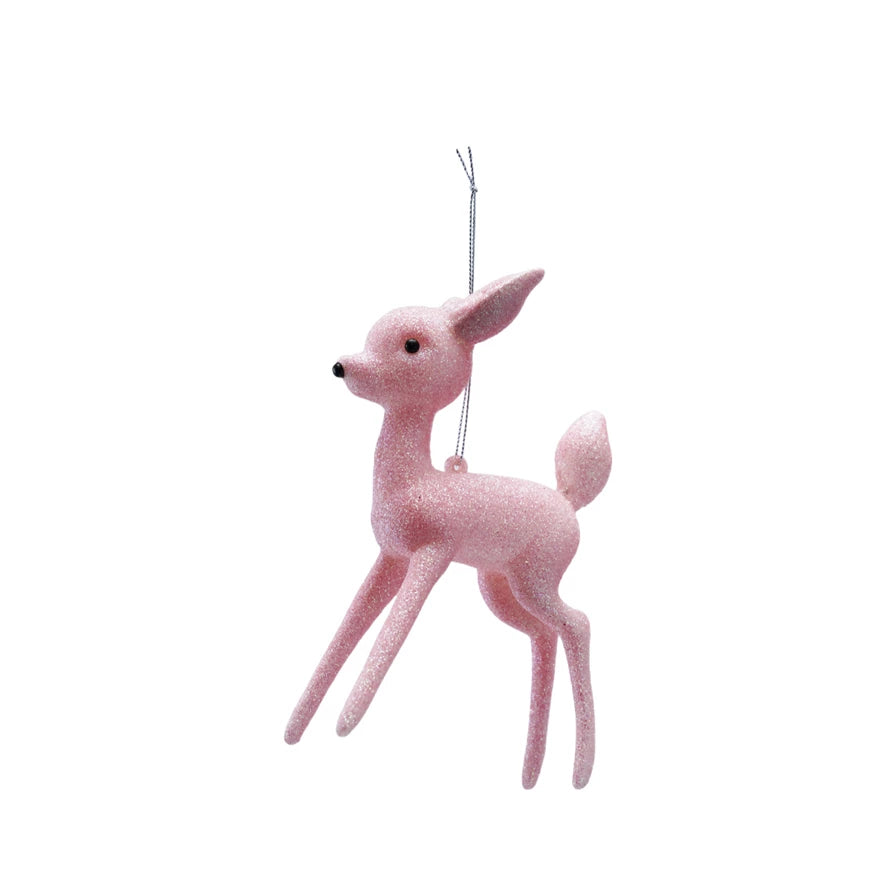 Deer With Glitter Ornament