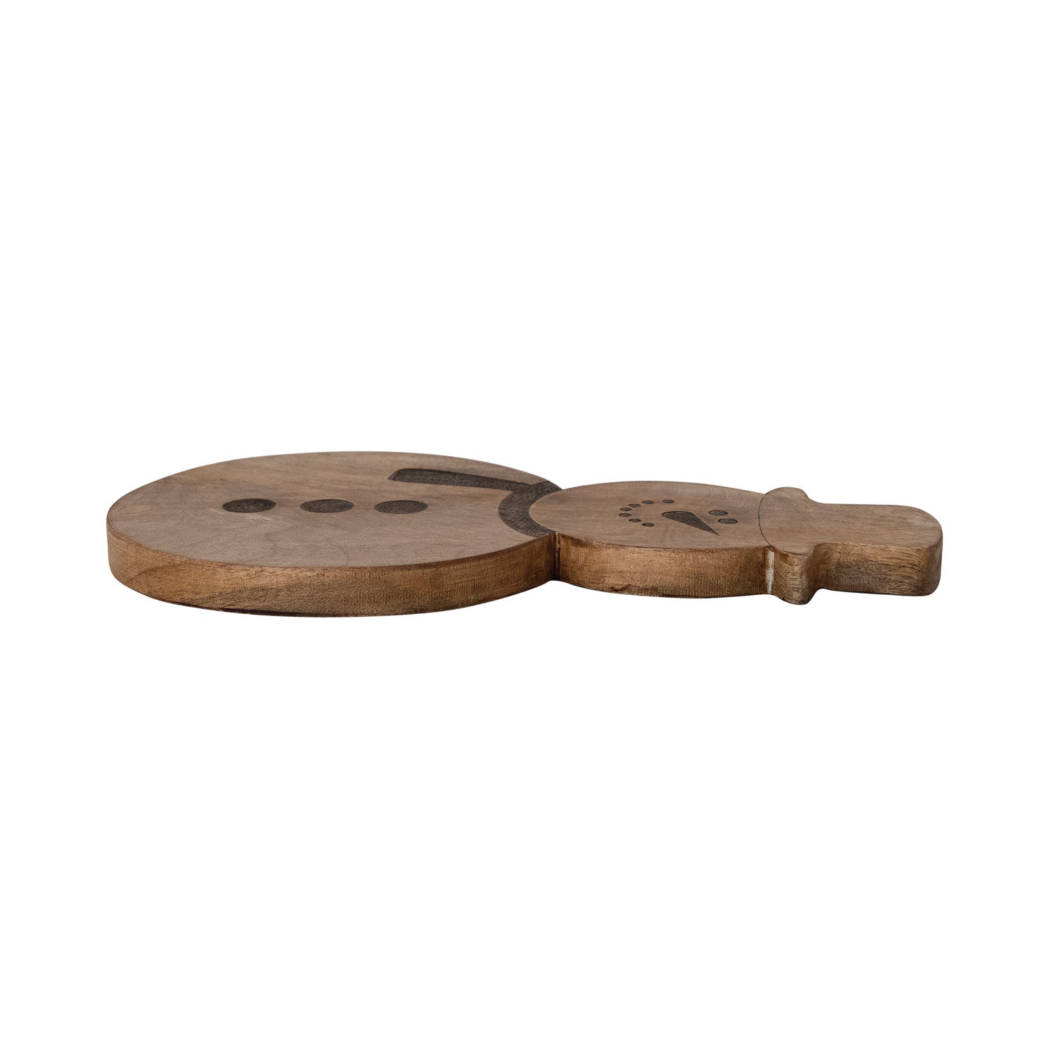Snowman Shaped Mango Wood Serving Board