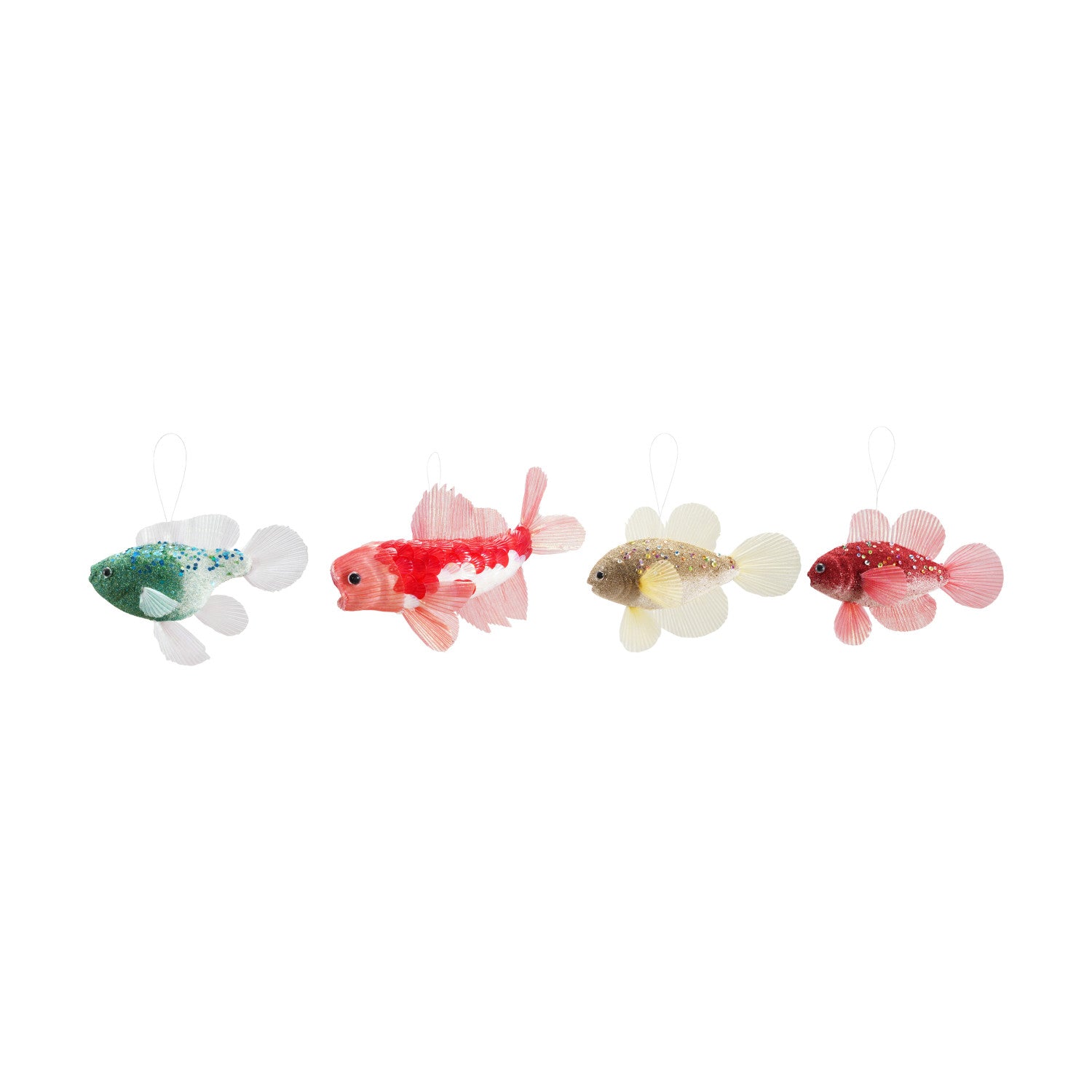 Foam Fish Ornament with Glitter, Sequins & Beads, 4 Styles