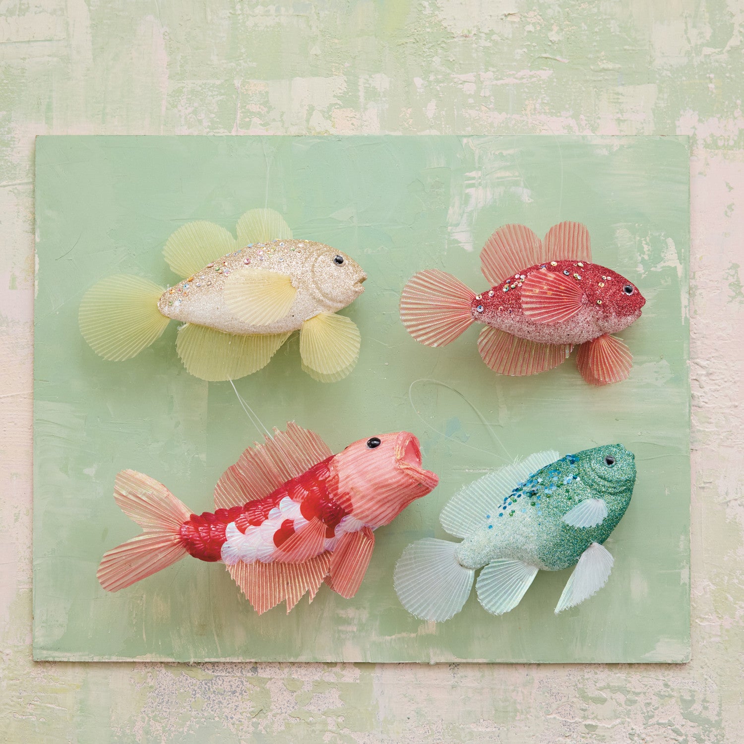Glitter Fish Ornament - Green