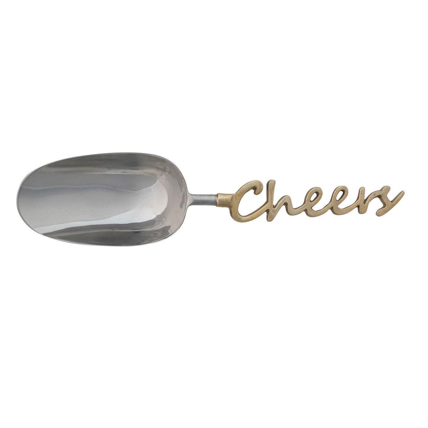 Cheers Stainless Steel Scoop With Brass Handle