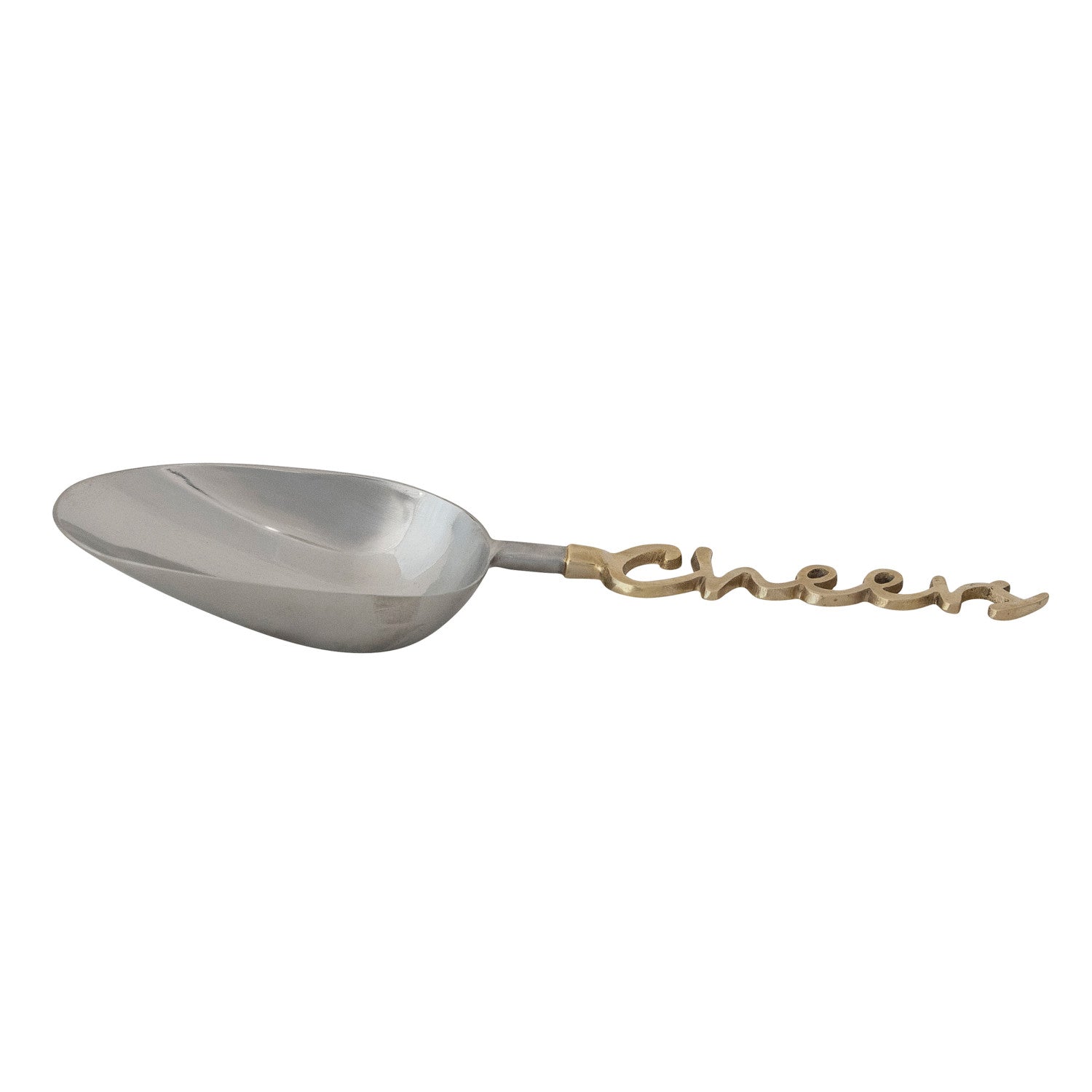 Cheers Stainless Steel Scoop With Brass Handle