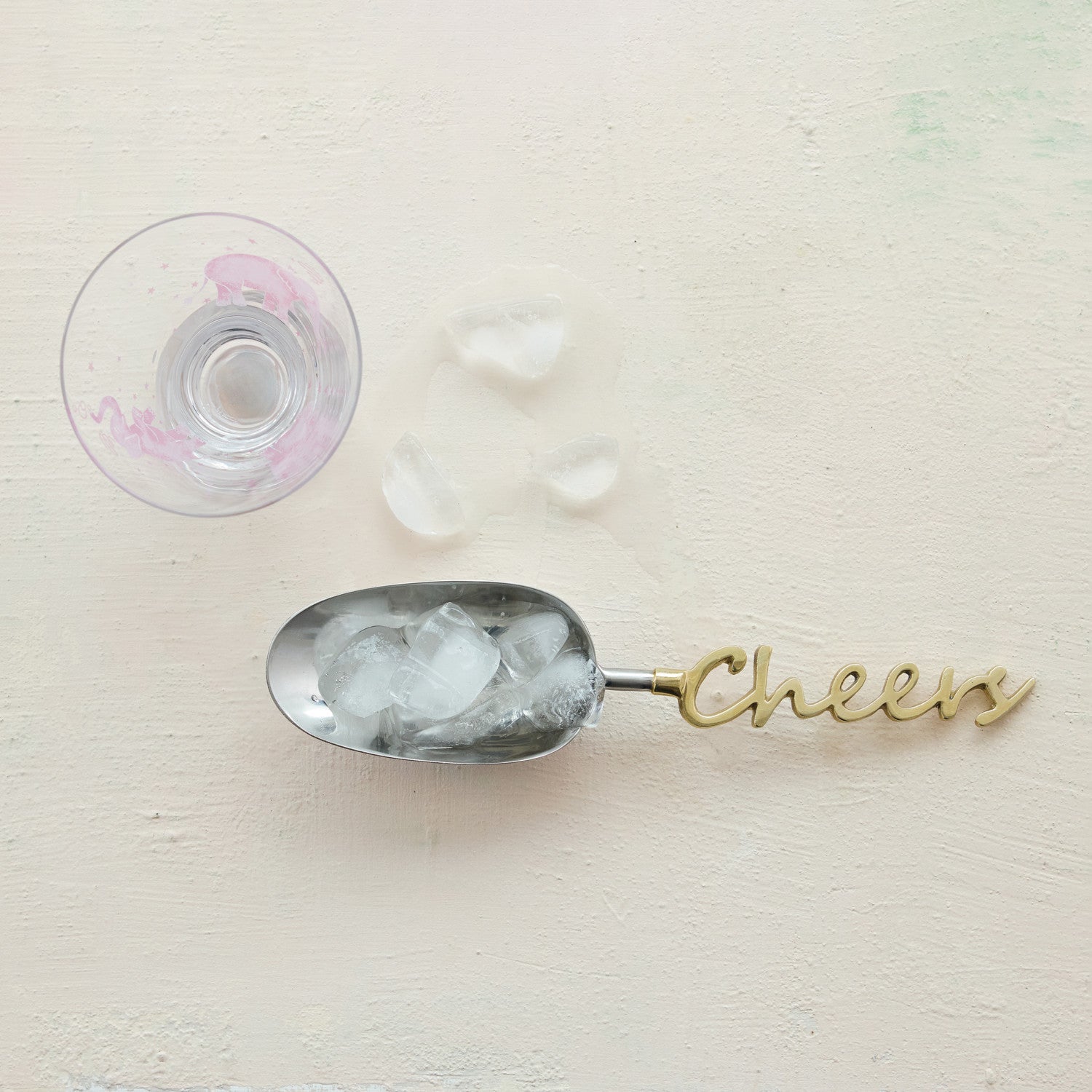 Cheers Stainless Steel Scoop With Brass Handle