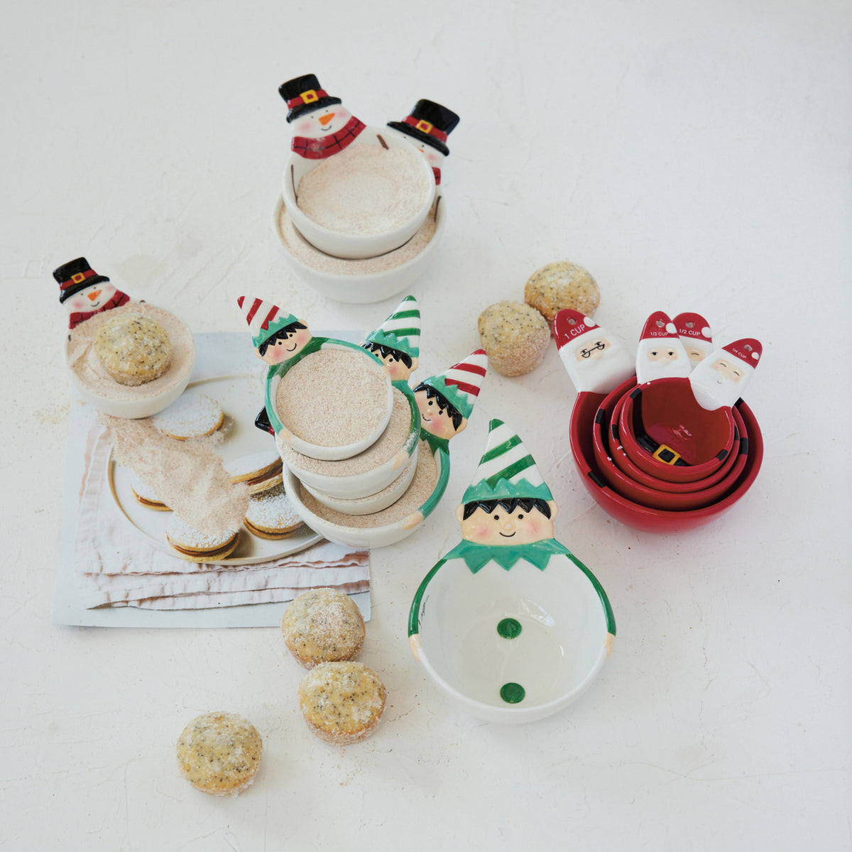 Santa Shaped Measuring Cups - Set of 4
