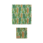 Cacti Scalloped Cocktail Napkins